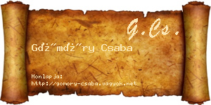 Gömöry Csaba névjegykártya