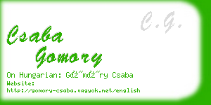 csaba gomory business card